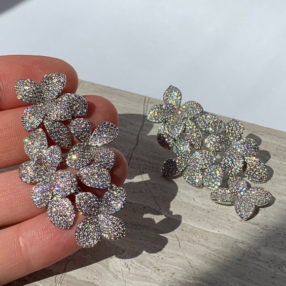 Anthropologie Silver Floral Earrings - Picture 11 of 12